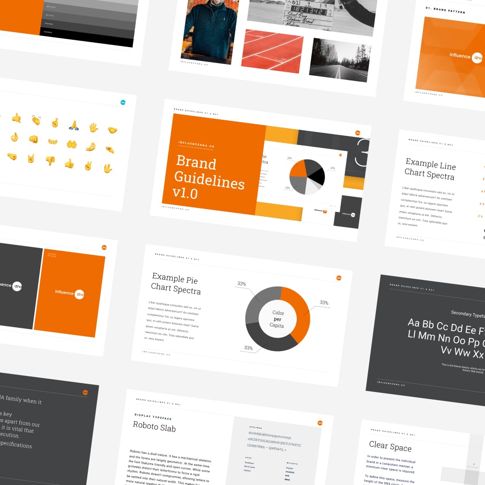 InfluenceDNA brand collateral