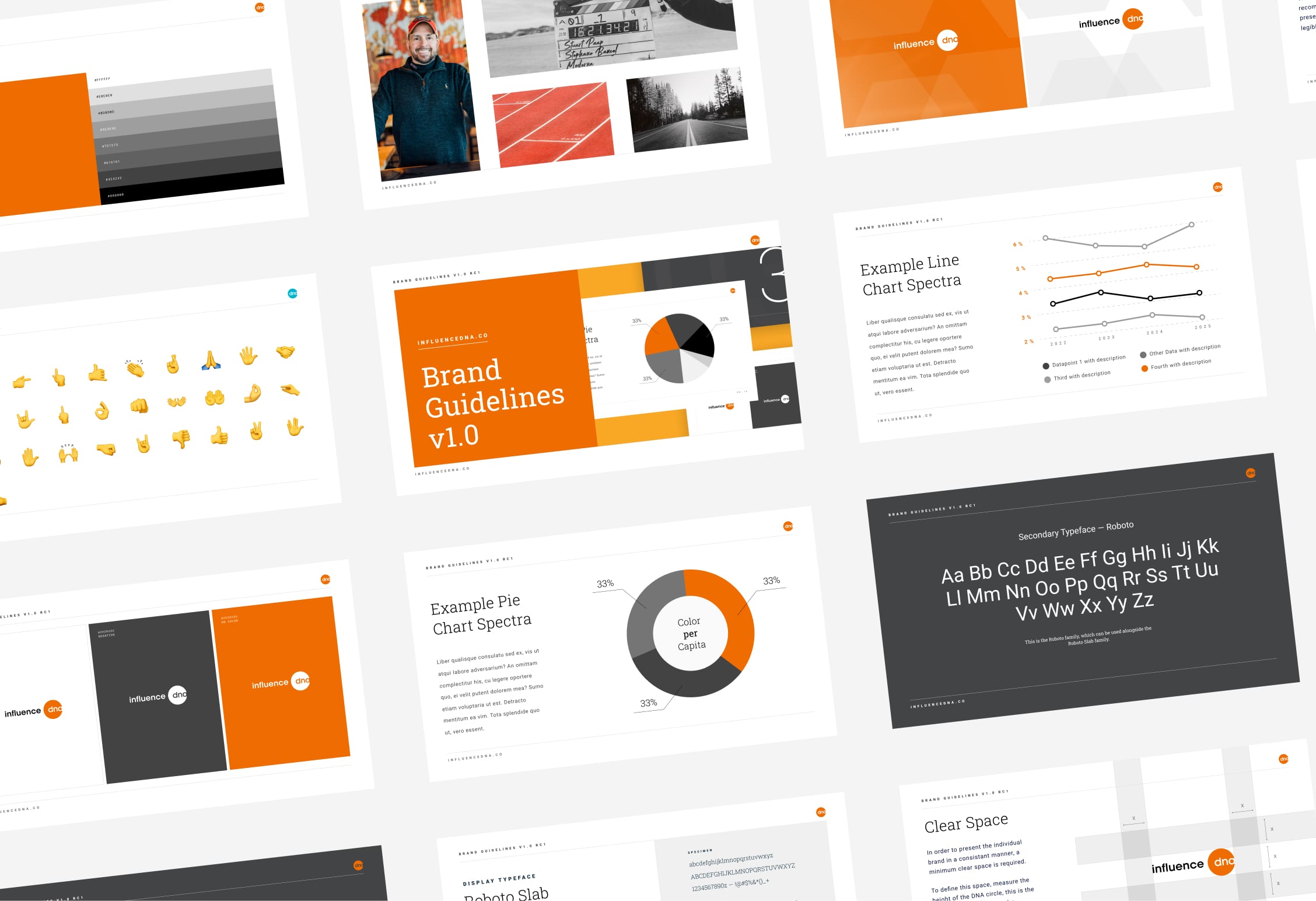 Brand guidelines spread